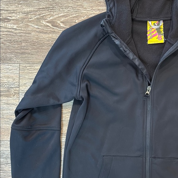 Burton Men's Size S Hoodie Jacket Full Zip Black on Black Logo Hidden Pocket - Picture 5 of 15